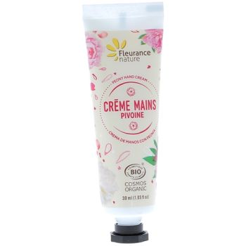Cr&egrave;me mains pivoine bio Fleurance nature - tube de 30 ml