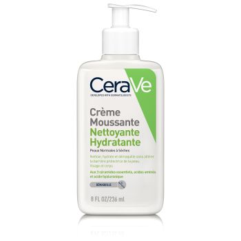 Cr&egrave;me moussante nettoyante hydratante CeraVe - Flacon-pompe de 236 ml