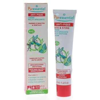 Cr&egrave;me multi-apaisante anti-pique Puressentiel - tube de 40 ml