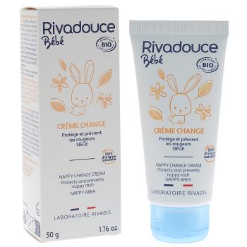 Cr&egrave;me pour le change b&eacute;b&eacute; bio Rivadouce - tube de 50 g