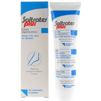 Cr&egrave;me r&eacute;g&eacute;n&eacute;ratrice pieds tr&egrave;s secs et abim&eacute;s Saltrates plus - tube de 100 ml