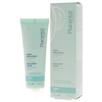 Cr&egrave;me r&eacute;gulatrice peaux mixtes, grasses Placentor v&eacute;g&eacute;tal - tube de 50 ml