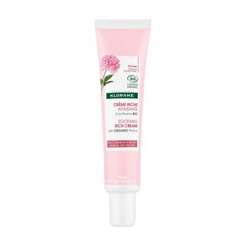 Cr&egrave;me riche apaisante &agrave; la pivoine bio Klorane - tube de 40ml