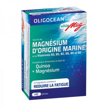 Oligocean Aqua Mag Magn&eacute;sium d'origine marine - bo&icirc;te de 80 g&eacute;lules