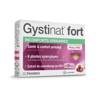 Gystinat Fort inconforts urinaires 3C Pharma - bo&icirc;te de 30 comprim&eacute;s