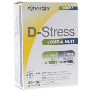 D-Stress jour et nuit Synergia - bo&icirc;te de 60 comprim&eacute;s