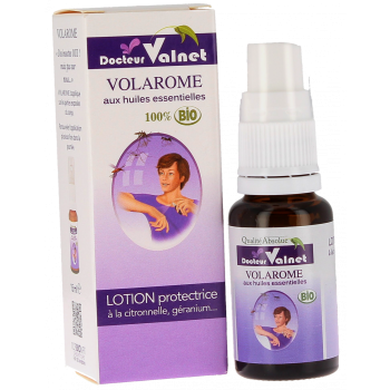 Lotion protectrice &agrave; la citronnelle bio aux huiles essentielles Dr Valnet Volarome - Flacon de 15 ml