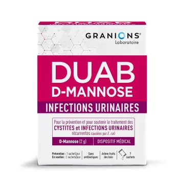 DUAB D-Mannose infections urinaires Granions - bo&icirc;te de 7 sachets