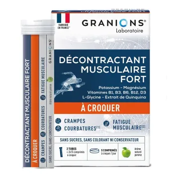 D&eacute;contractant musculaire fort Granions - bo&icirc;te de 2x15 comprim&eacute;s &agrave; croquer