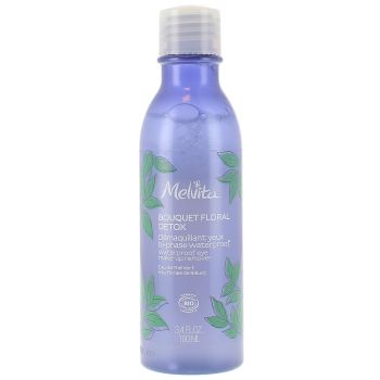 D&eacute;maquillant yeux bi-phase bouquet floral d&eacute;tox waterproof bio Melvita - bouteille de 100 ml