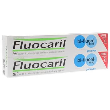 Dentifrice bi-fluor&eacute; 145mg Gencives Fluocaril - 2 tubes de 75ml