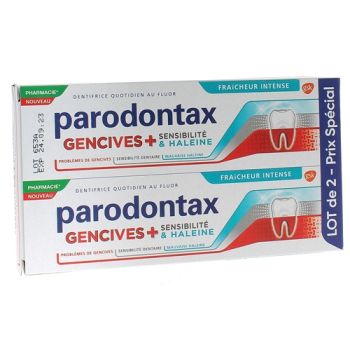 Dentifrice Gencives+ Fra&icirc;cheur intense Parodontax - lot de 2 tubes de 75ml