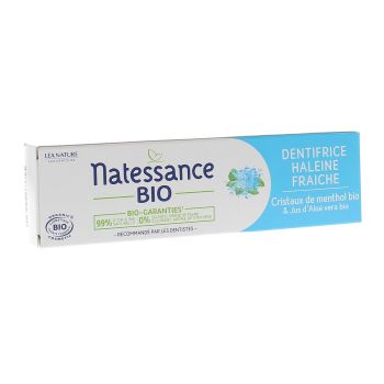 Dentifrice Haleine fra&icirc;che bio Natessance - tube de 75 ml
