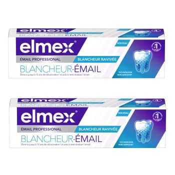 Dentifrice blancheur-&eacute;mail Elmex - lot de 2 tubes de 75ml