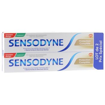 Protection compl&egrave;te Sensodyne - lot de 2 tubes de 75 ml