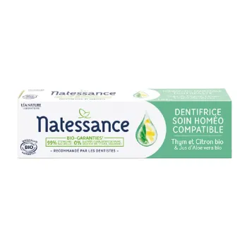 Dentifrice soin hom&eacute;o compatible bio Natessance - tube de 75ml