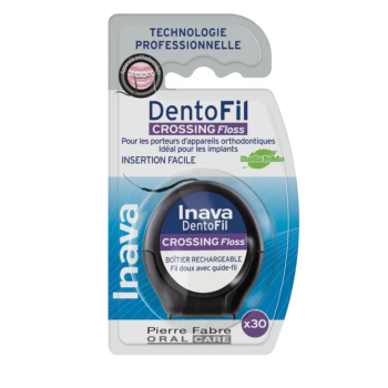 Dentofil Crossing Floss fil dentaire Inava - bo&icirc;tier rechargeable