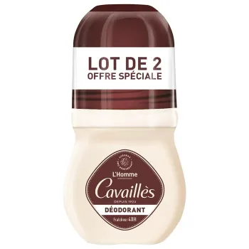 D&eacute;odorant Dermato 48h homme Rog&eacute; Cavaill&egrave;s - lot de 2 roll-on de 50ml