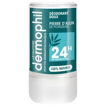 D&eacute;odorant doux Pierre d'Alun 24h Dermophil Indien - roll-on de 115 g