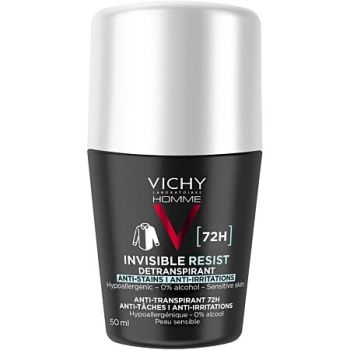 Invisible resist D&eacute;odorant homme d&eacute;transpirant anti-irritations 72h Vichy - roll-on de 50ml