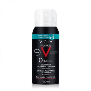 D&eacute;odorant compress&eacute; peau sensible 48h homme Vichy - spray de 100 ml