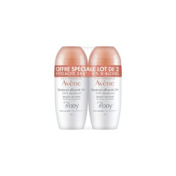 D&eacute;odorant efficacit&eacute; 24H Av&egrave;ne Body - lot de 2 roll-on de 50 ml