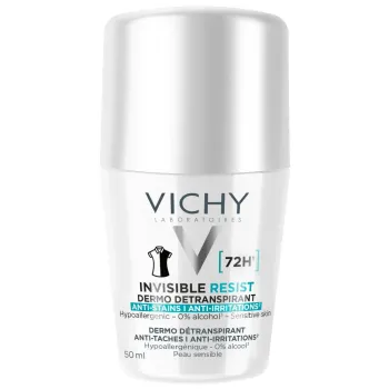 D&eacute;odorant invisible r&eacute;sist d&eacute;transpirant anti-irritations 72h Vichy - roll-on de 50ml