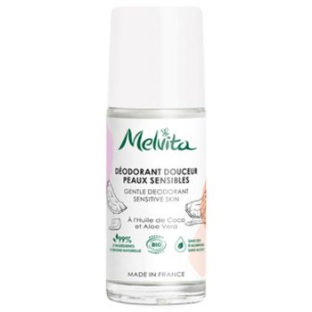 D&eacute;odorant douceur peaux sensibles bio Melvita - roll-on de 50 ml
