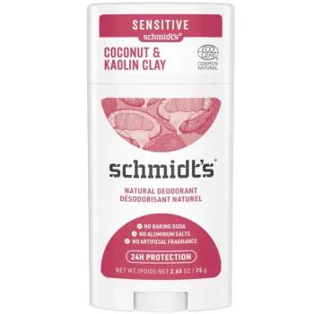 D&eacute;odorant peaux sensibles argile et noix de coco Schmidt's - stick de 75g