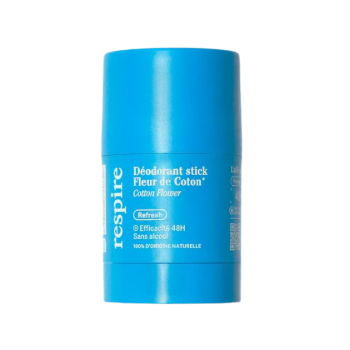 D&eacute;odorant solide efficace 48h Fleur de Coton bio Respire - stick de 50g
