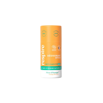 D&eacute;odorant solide efficace 48h fleur d'oranger bio Respire - stick de 50g