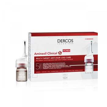 Dercos aminexil clinical 5 Femme Vichy - bo&icirc;te de 21 monodoses