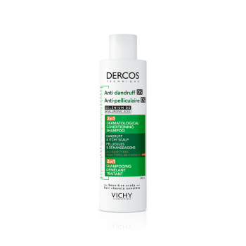 Dercos shampooing antipelliculaire d&eacute;m&ecirc;lant traitant 2en1 Vichy - flacon de 200ml