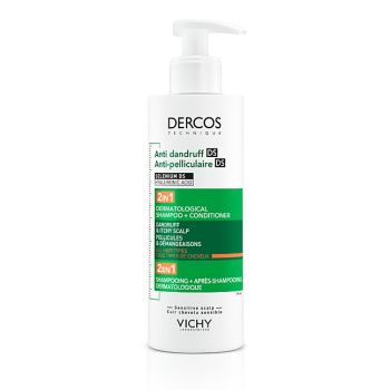 Dercos shampooing antipelliculaire d&eacute;m&ecirc;lant traitant 2en1 Vichy - flacon de 400ml