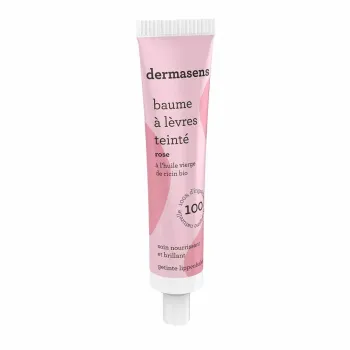Dermasens Baume &agrave; l&egrave;vres teint&eacute;s Rose Marque Verte - tube de 15ml