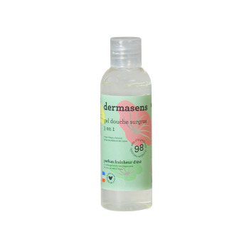 Dermasens gel douche surgras 3en1 parfum fra&icirc;cheur d'&eacute;t&eacute; Marque Verte - flacon de 100ml