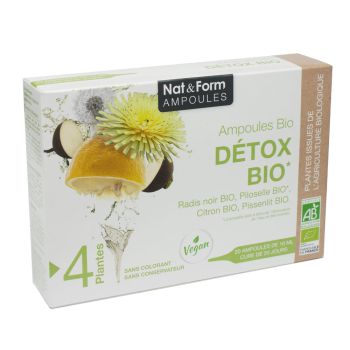 D&eacute;tox bio Nat&Form - boite de 20 ampoules