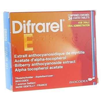 Difrarel E - bo&icirc;te de 24 comprim&eacute;s enrob&eacute;s