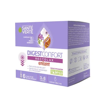 DigestConfort rectolax enfant Sant&eacute; Verte - boite de 6 canules de microlavement