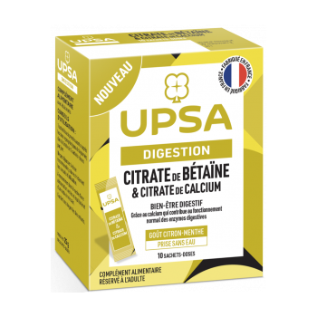Digestion Citrate de b&eacute;ta&iuml;ne & Citrate de calcium UPSA - bo&icirc;te de 10 sachet-doses