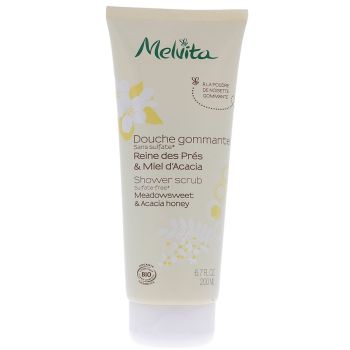 Douche gommante reine des pr&eacute;s & miel d'Acacia Melvita - Tube de 200 ml