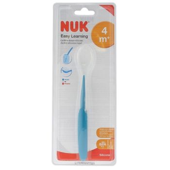 Easy Learning Cuill&egrave;re douce silicone d&egrave;s 4 mois NUK - une cuill&egrave;re