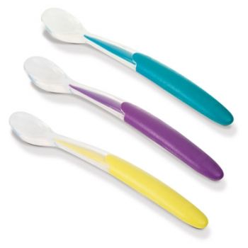 Easy Learning Cuill&egrave;res douces silicone d&egrave;s 4 mois NUK - lot de 3 cuill&egrave;res