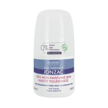 D&eacute;o non parfum&eacute; 24h haute tol&eacute;rance bio Eau Thermale Jonzac - roll-on de 50ml