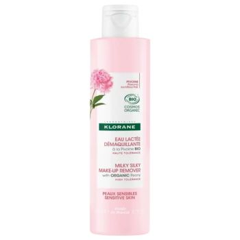 Eau lact&eacute;e d&eacute;maquillante &agrave; la Pivoine bio Klorane - flacon de 100 ml