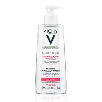 Eau micellaire min&eacute;rale peaux sensibles Vichy - flacon-pompe de 400ml