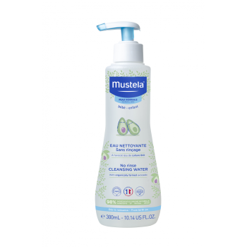 Eau nettoyante sans rin&ccedil;age Mustela - flacon-pompe de 300 ml