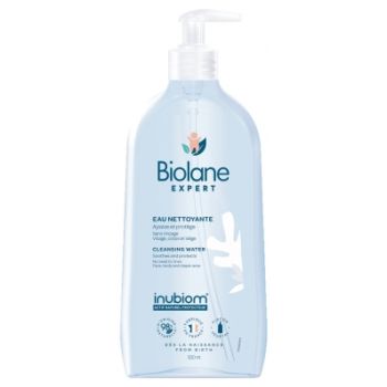 Eau nettoyante sans rin&ccedil;age Biolane Expert - flacon-pompe de 500 ml