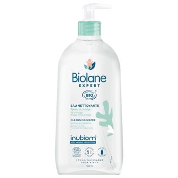 Eau nettoyante sans rin&ccedil;age bio Biolane Expert - flacon-pompe de 500 ml