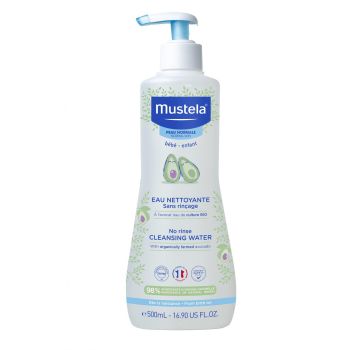 Eau nettoyante sans rin&ccedil;age peau normale Mustela - flacon-pompe de 500 ml